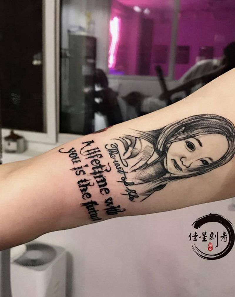 恢复后加句英文纹身图片