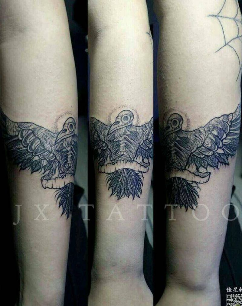 骨架儿纹身图片