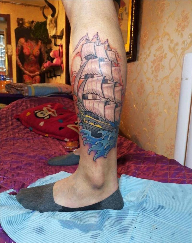 一帆风顺纹身图片