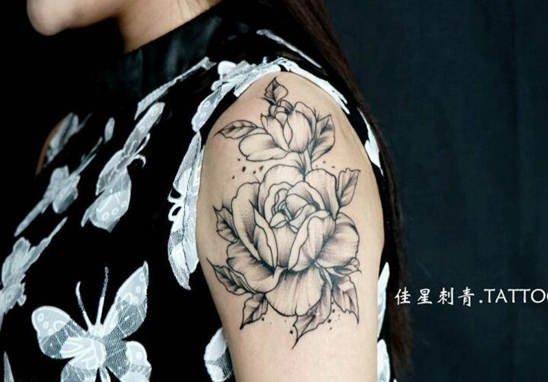 今日工纹身图片