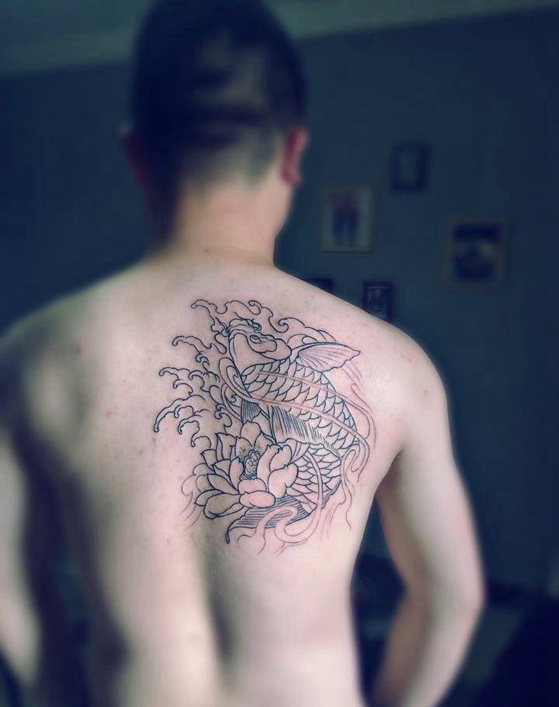 割线未完纹身图片