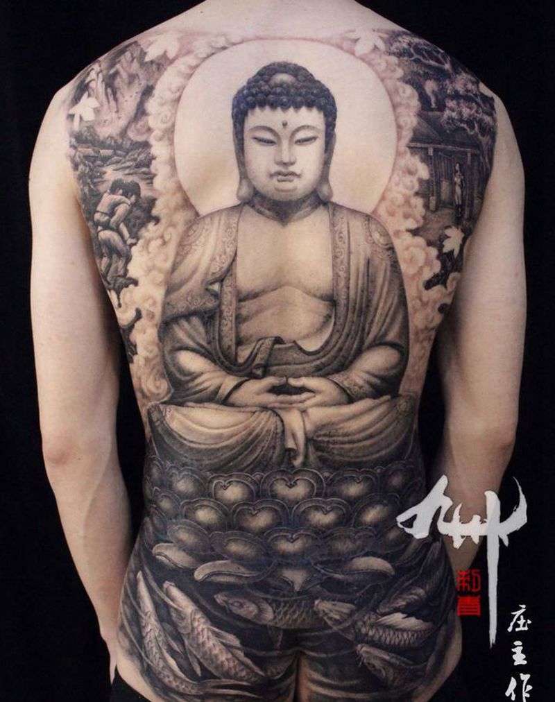 双亲佛纹身图片