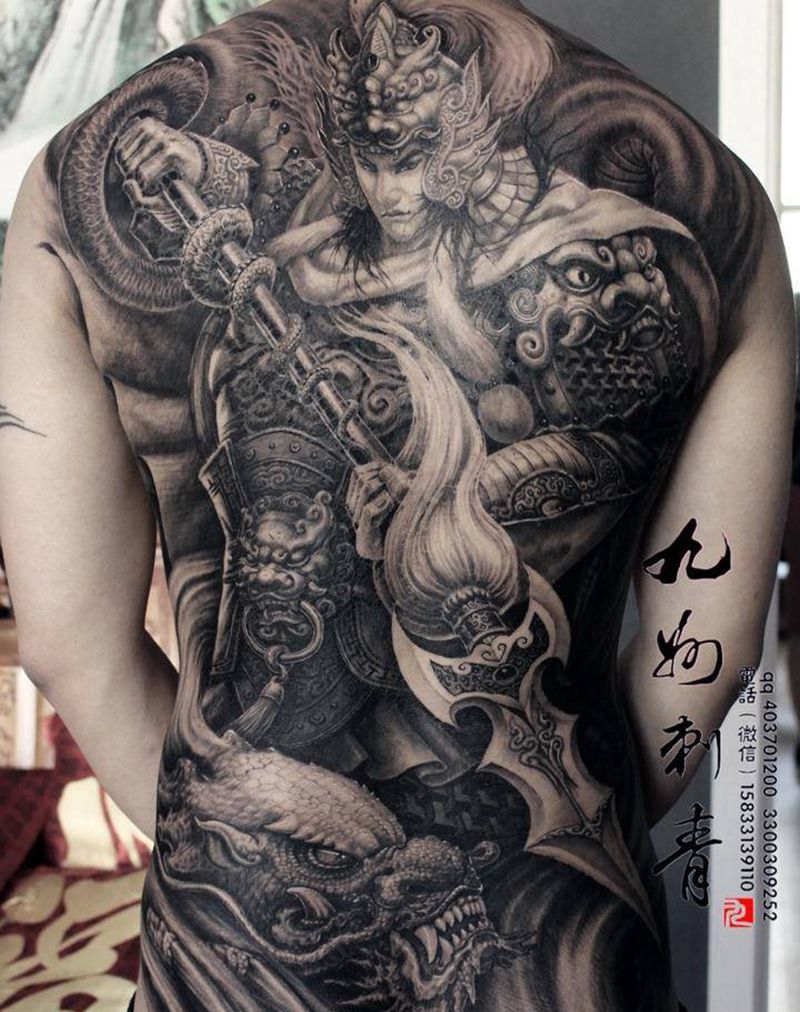 龙影纹身图片