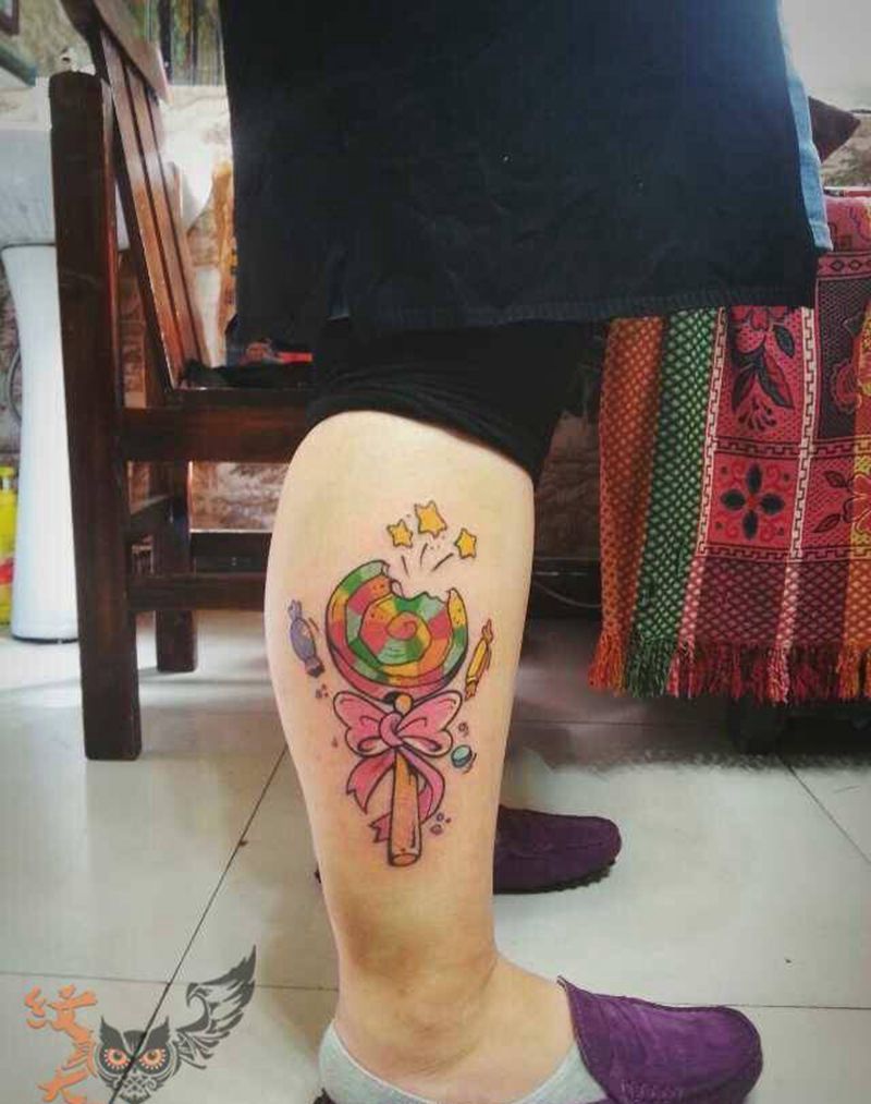 糖果纹身图片