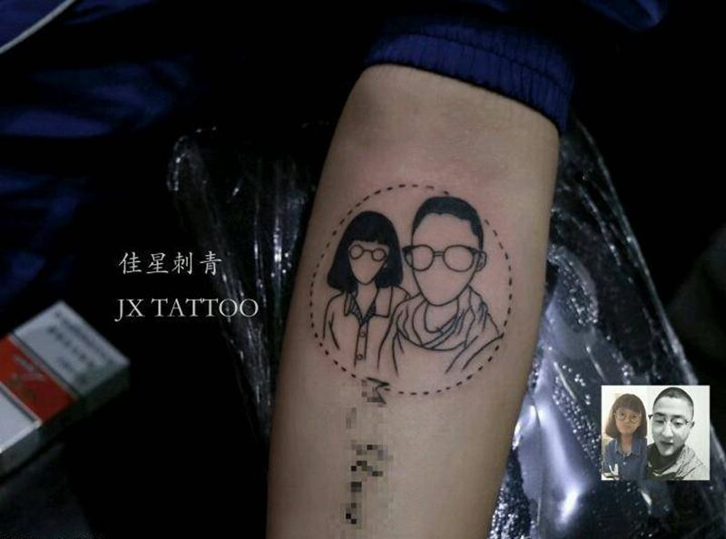 没有合照可以拼啊~纹身图片