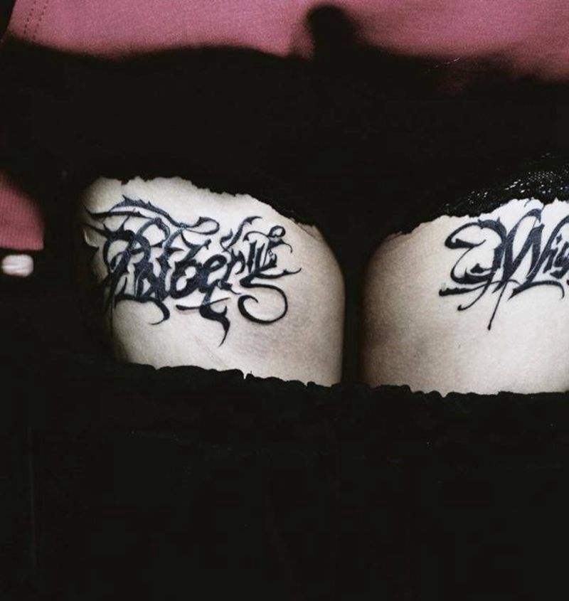 英文花体纹身图片