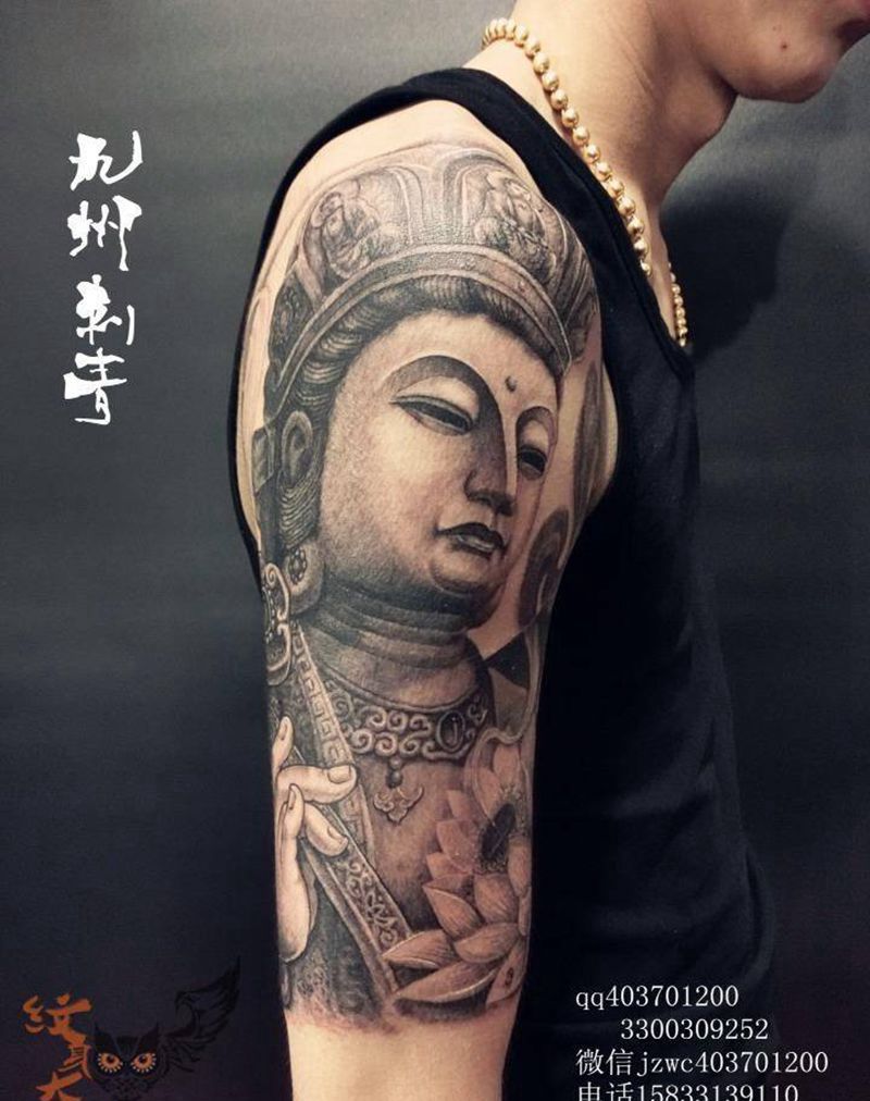 普贤菩萨纹身图片