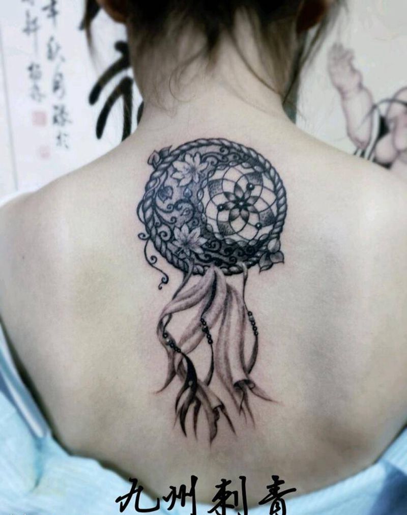 捕梦网纹身图片