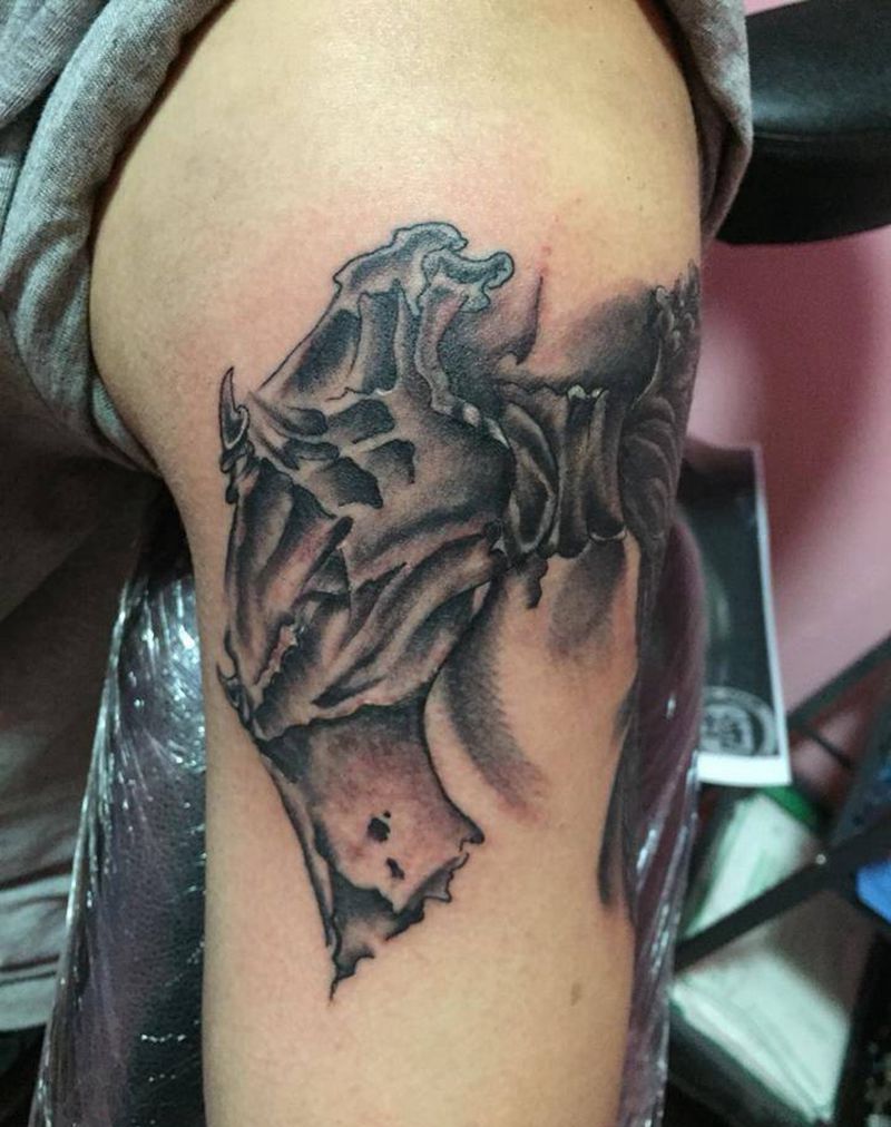 天使恶魔之翼纹身图片