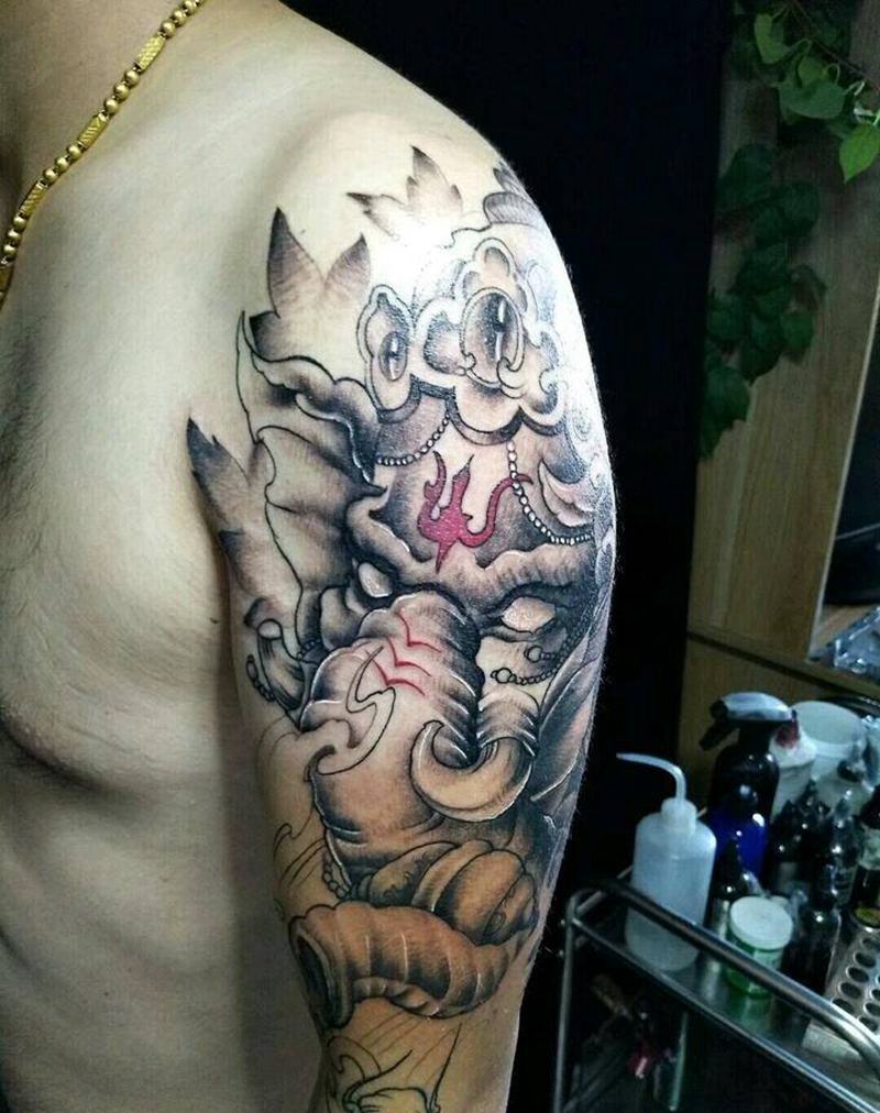 花臂进度！纹身图片