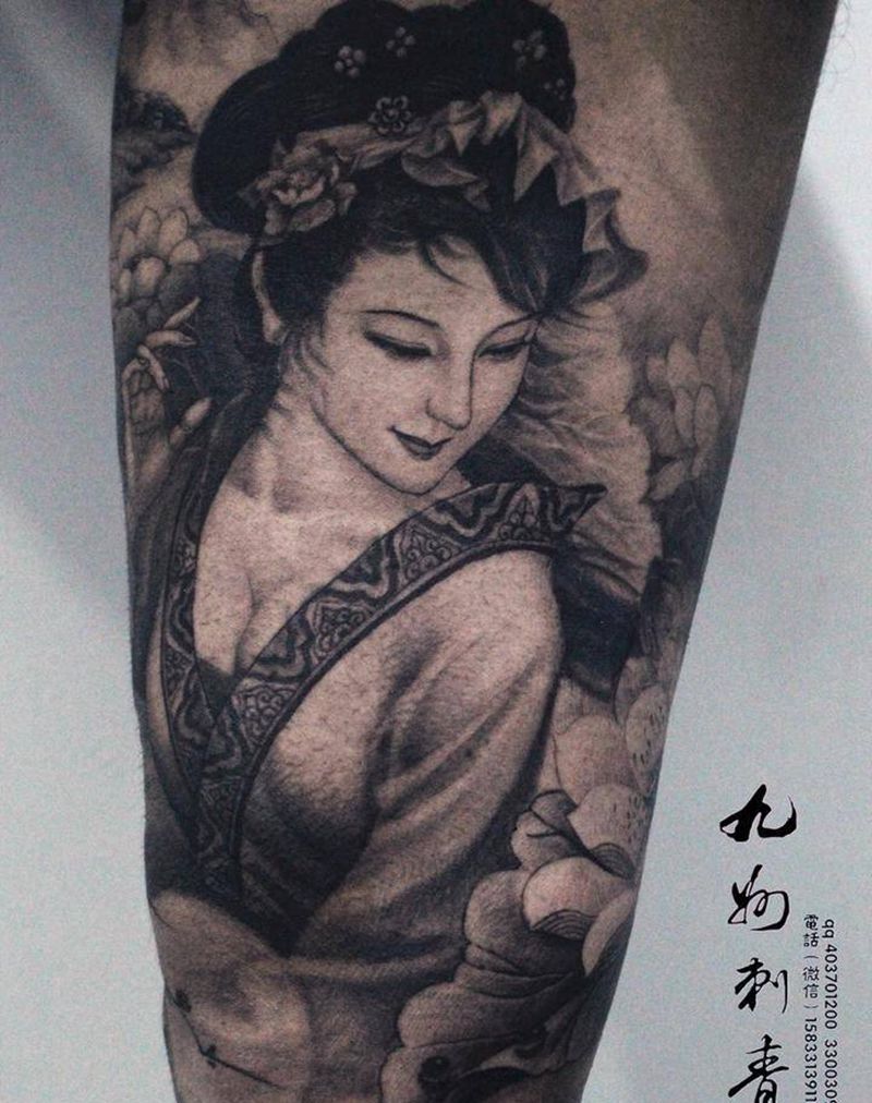 四美图纹身图片