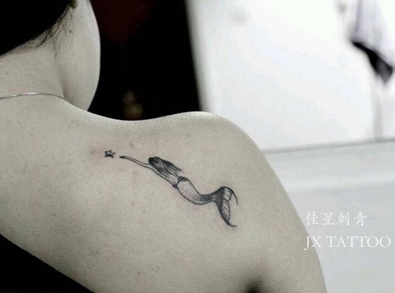 美人鱼纹身图片