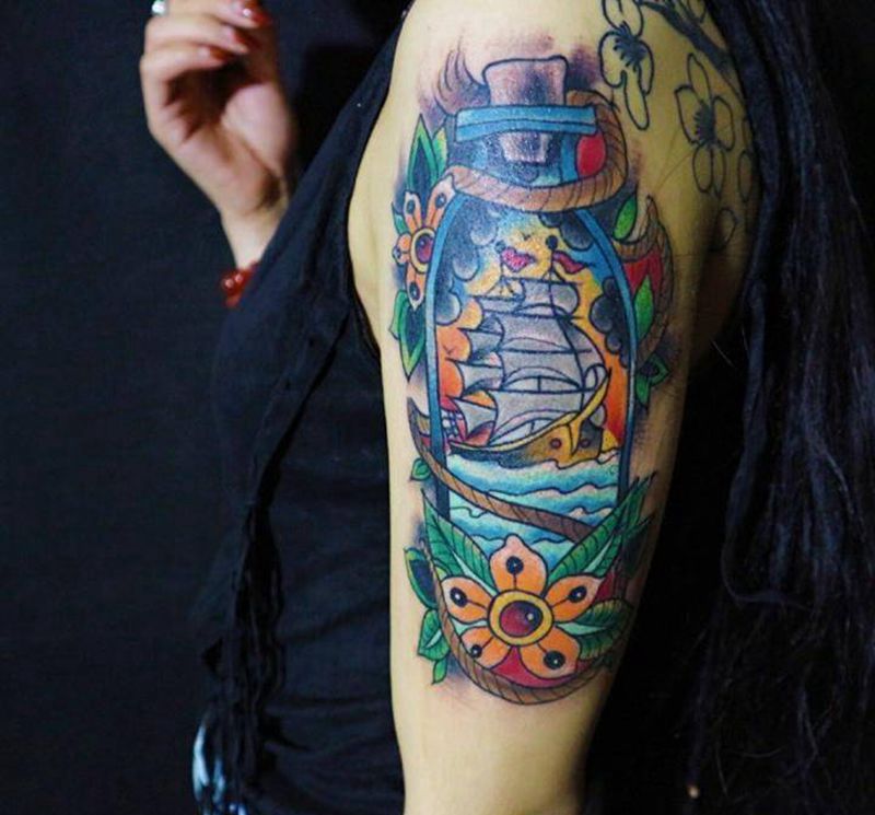 许愿瓶纹身图片