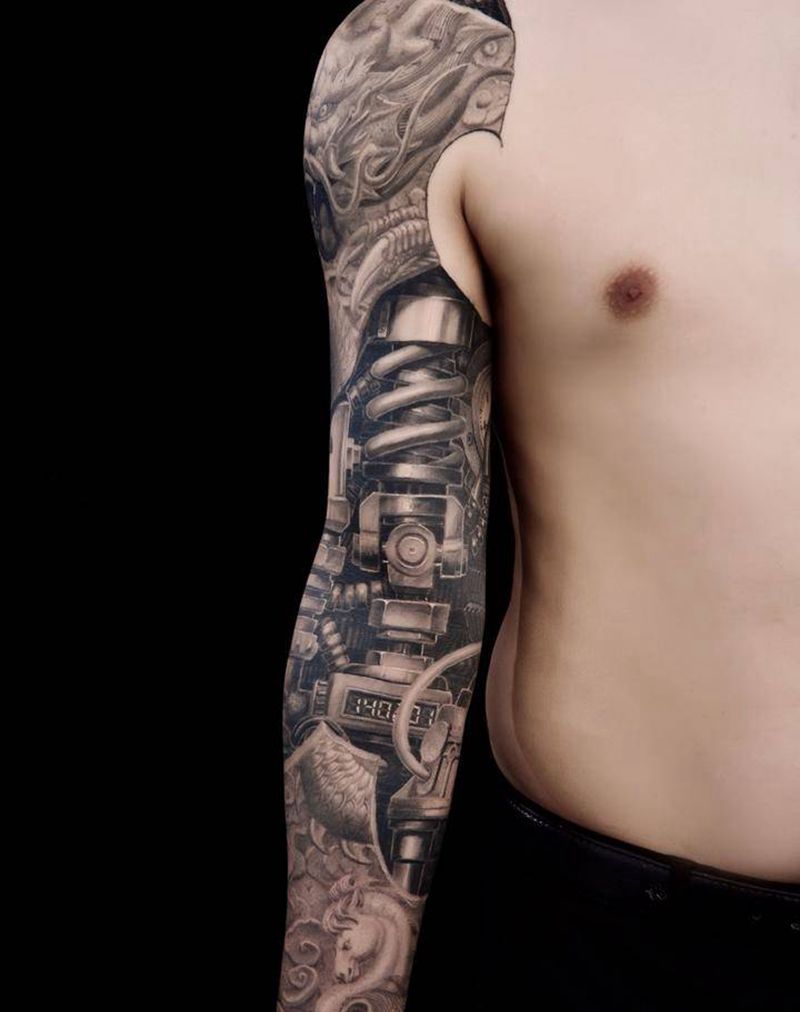 机械臂纹身图片