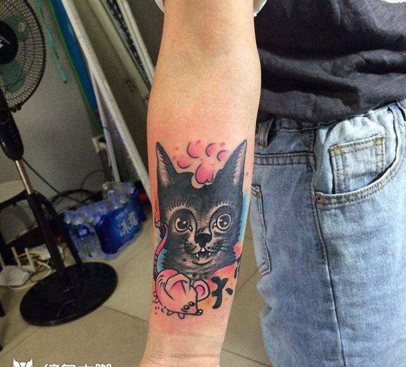 猫咪纹身图片