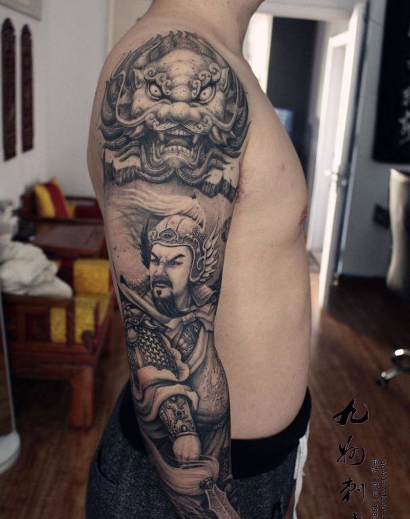 精忠岳飞纹身图片