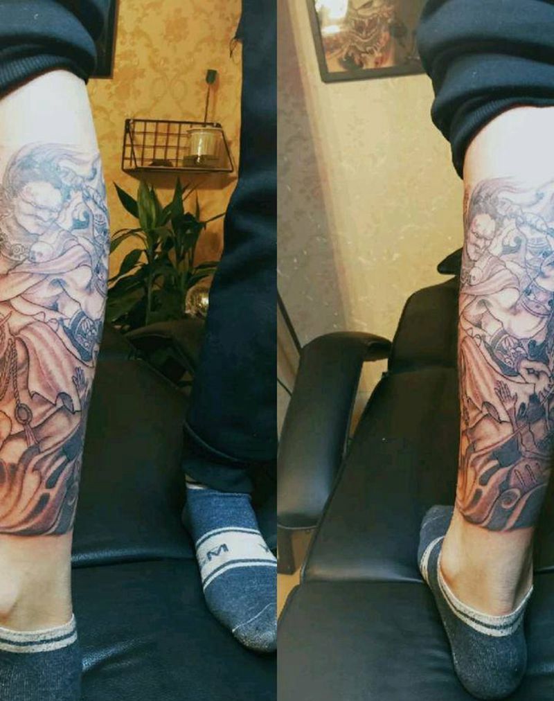 包小腿纹身图片