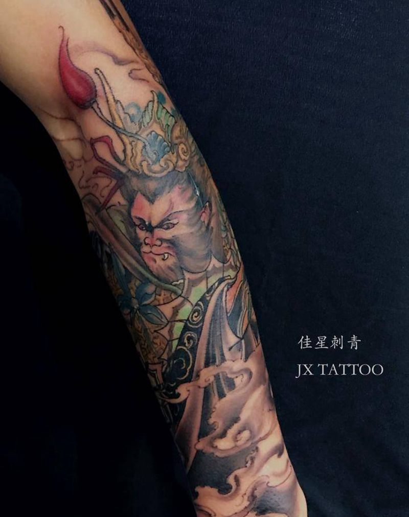 今日工纹身图片