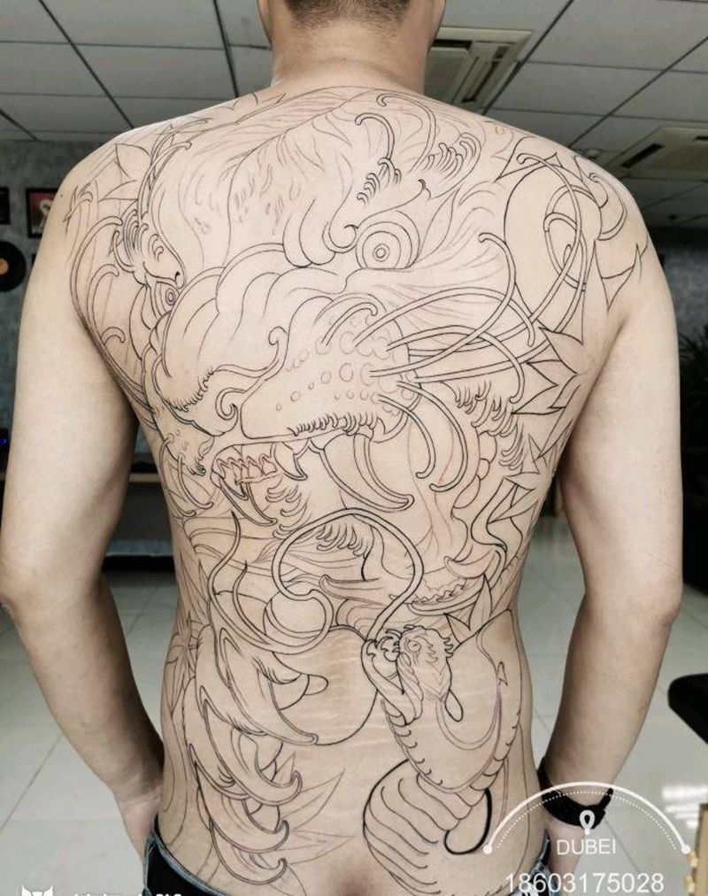 虎纹身图片_背部纹身图案