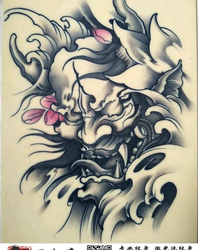 学员作品《般若》纹身图片_新传统纹身图案