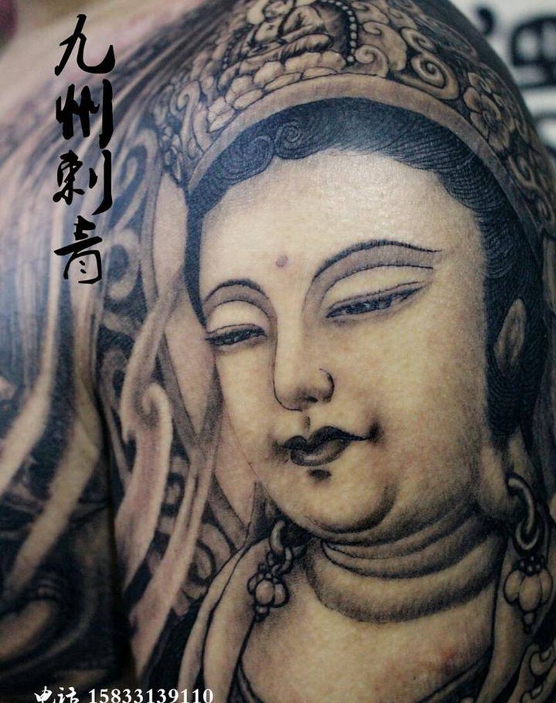 普贤菩萨纹身图片