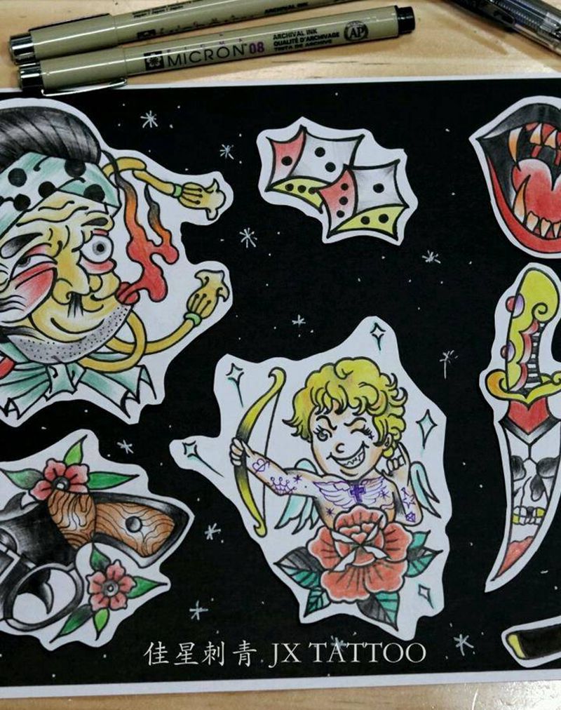 手稿，可约纹身图片