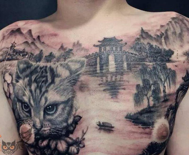 修改猫咪纹身图片