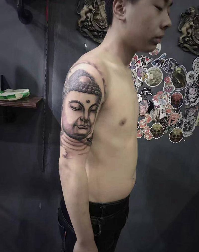 佛头纹身图片