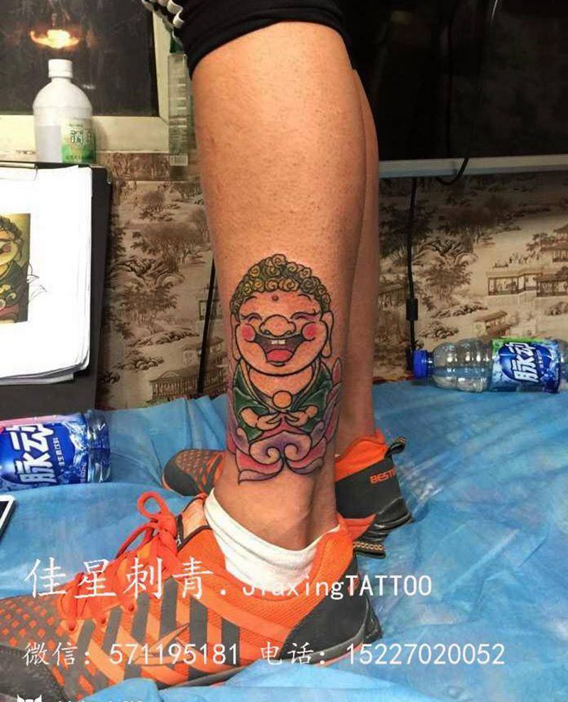 笑佛纹身图片