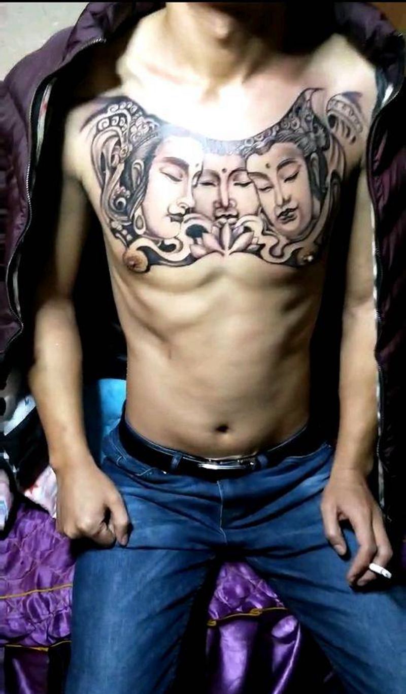 三面佛纹身图片