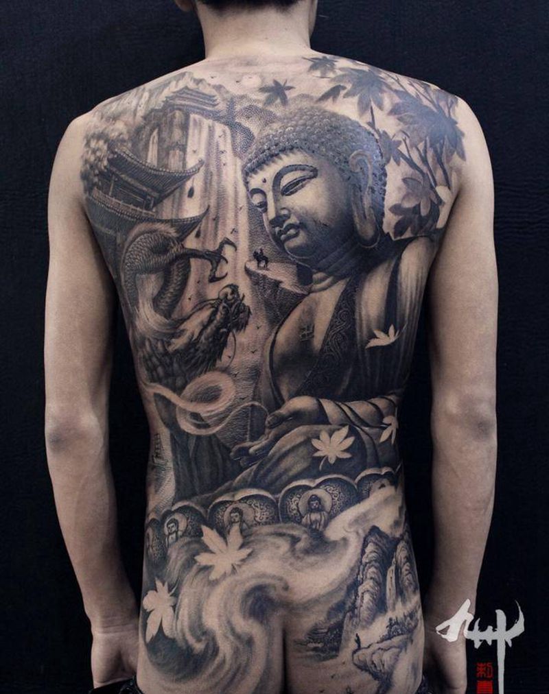 佛纹身图片