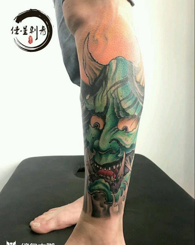 包小腿纹身图片