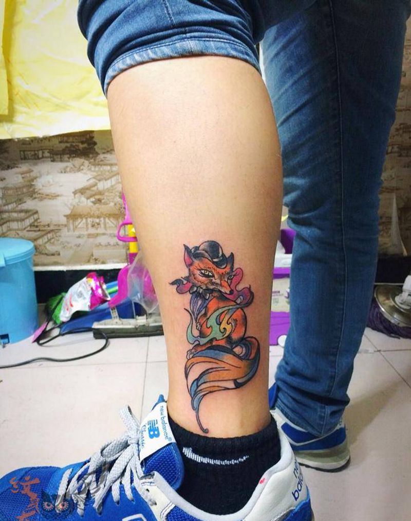 小狐狸纹身图片