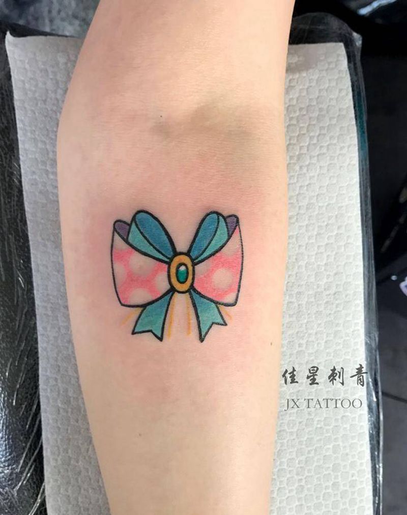 蝴蝶结纹身图片