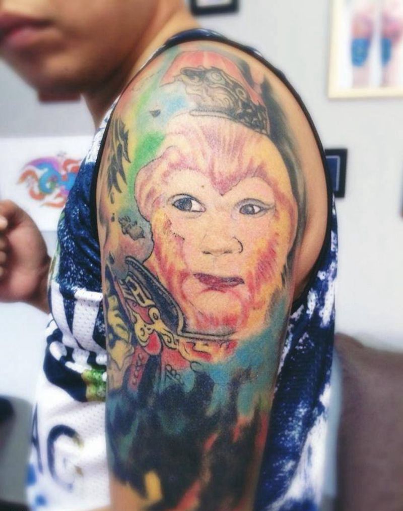 修改美猴王纹身图片