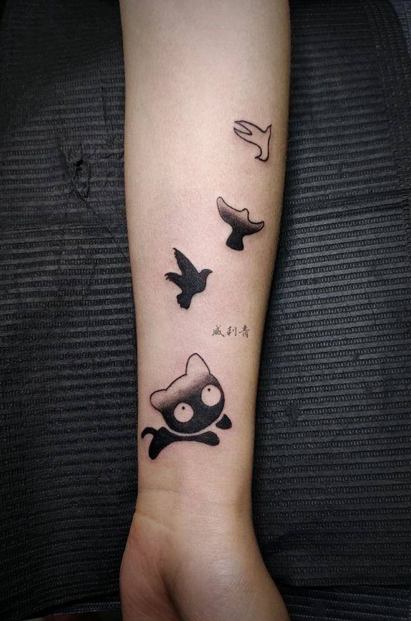 童趣纹身图片_手臂卡通纹身图案