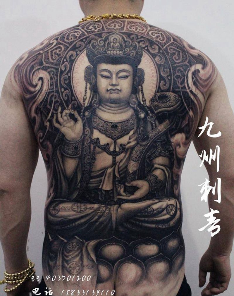 普贤菩萨纹身图片