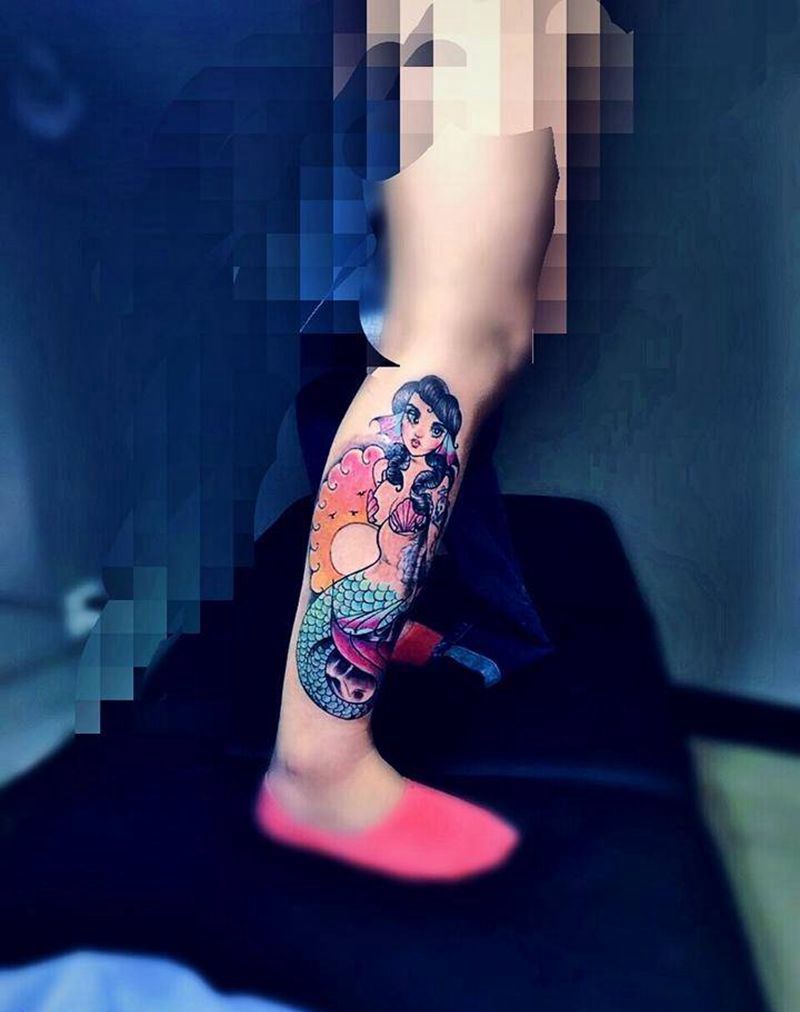 美人鱼纹身图片
