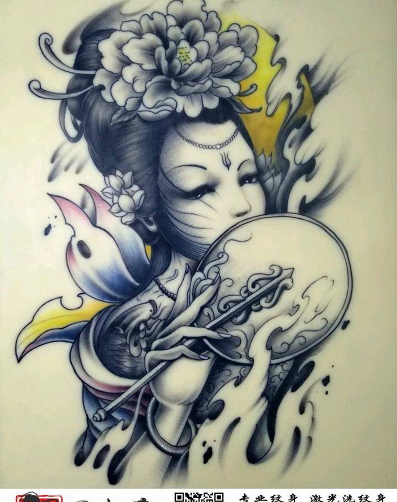 给学员示范作品纹身图片_新传统纹身图案