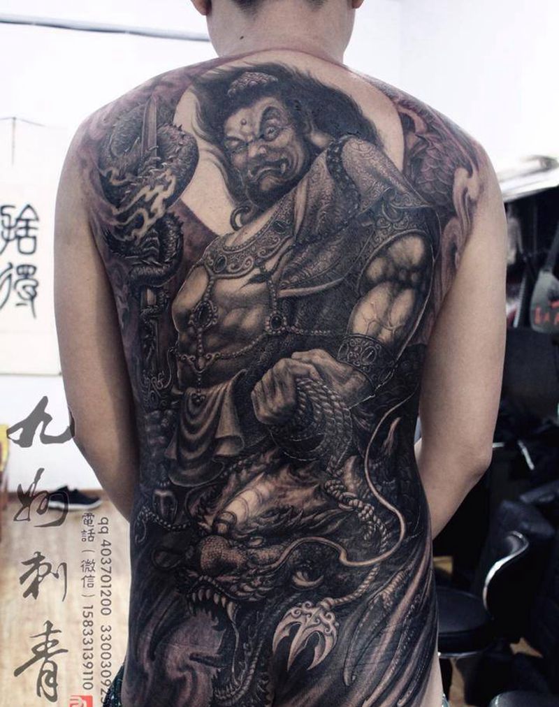 不动尊明王纹身图片