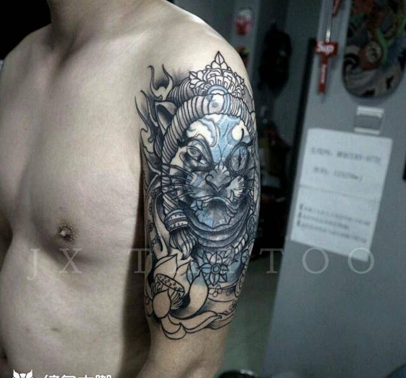 遮盖完成纹身图片