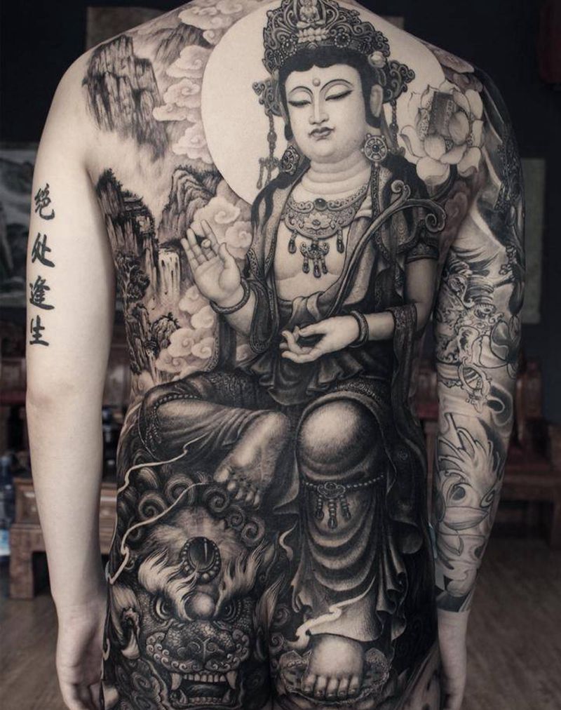 文殊菩萨纹身图片