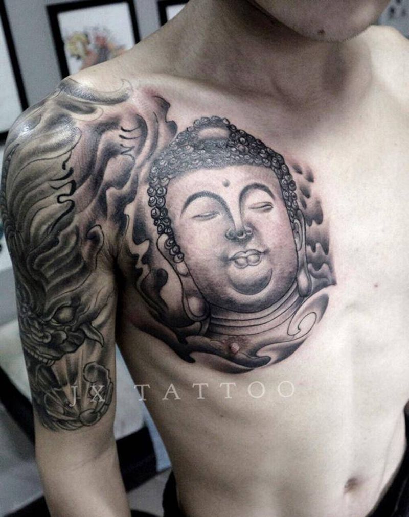 半甲完成纹身图片