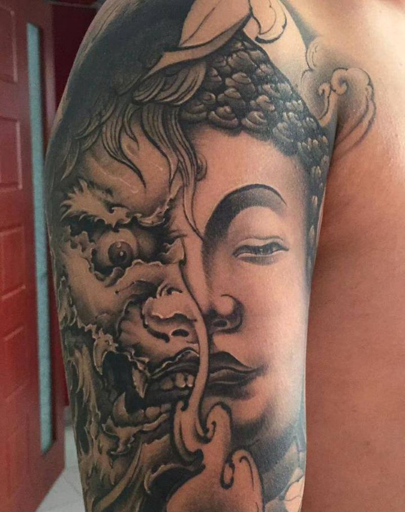 一念成魔纹身图片