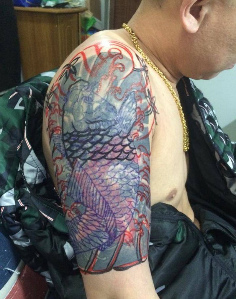 暴力遮盖纹身图片