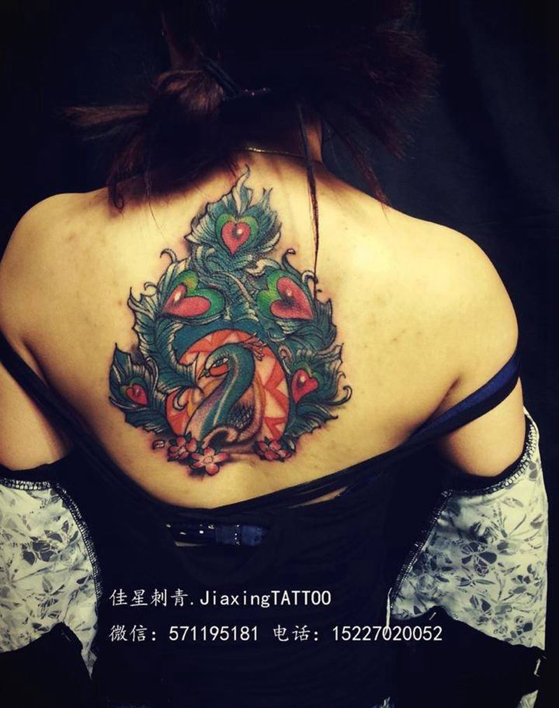 孔雀纹身图片