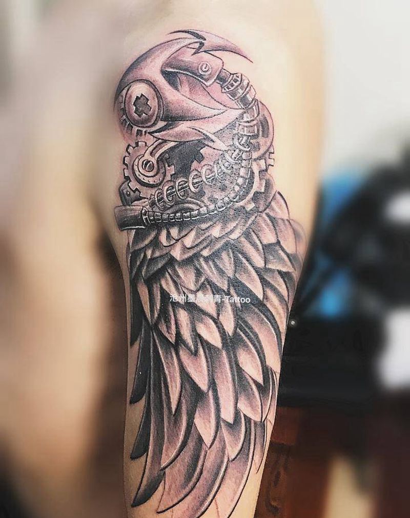 机械臂膀纹身图片