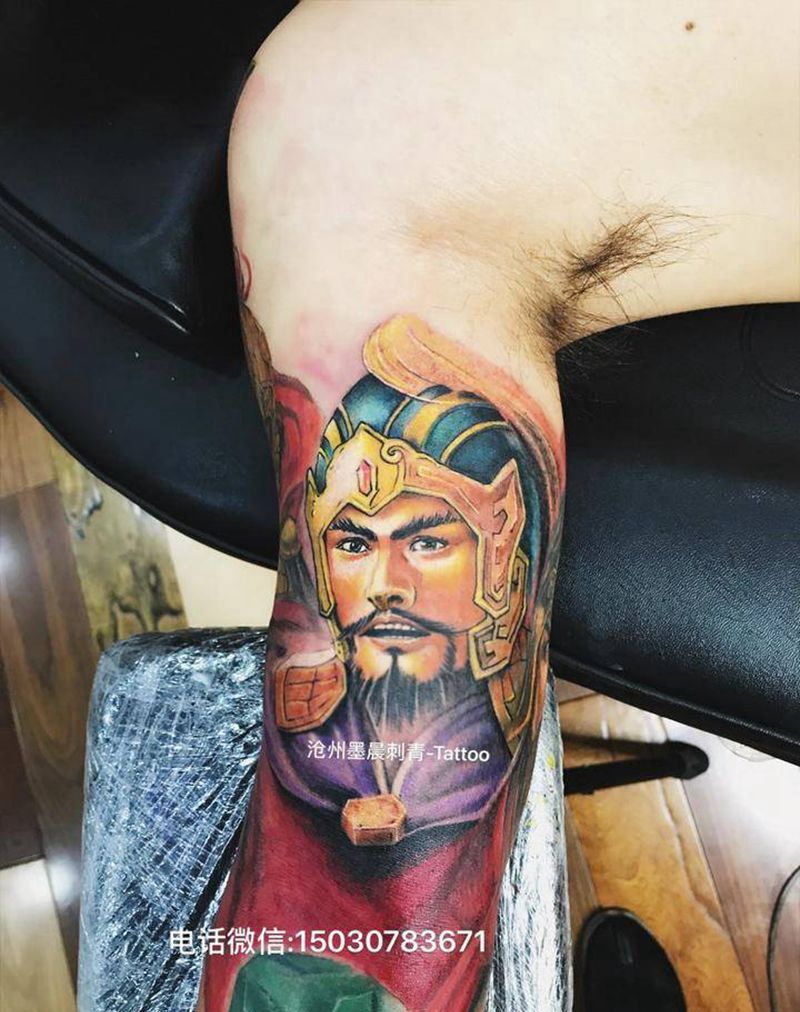 三国人物纹身图片