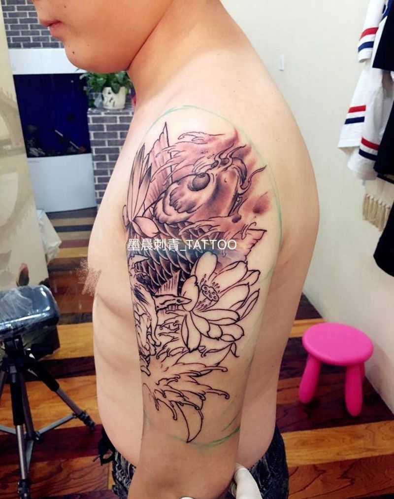 大臂鱼纹身图片