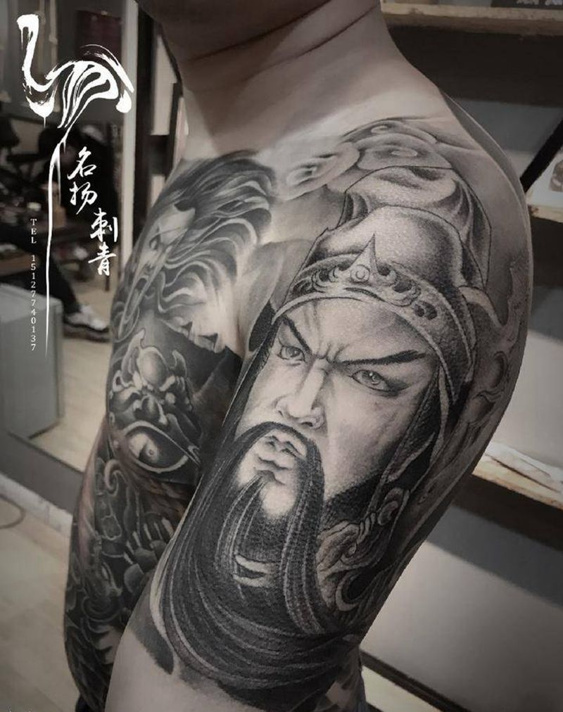 关公纹身图片